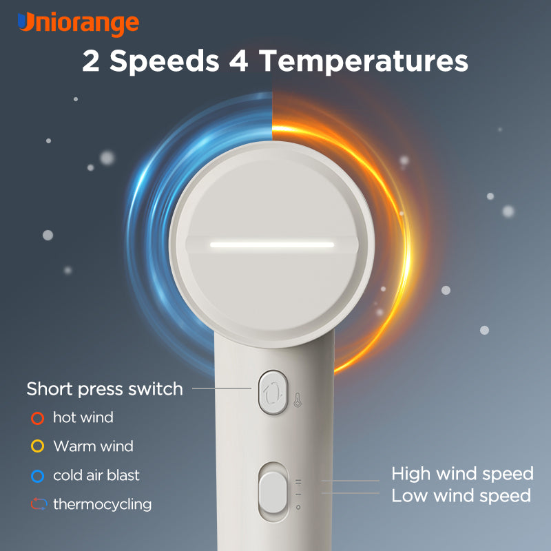Uniorang hair dryer H8 with 2 speed and 4 temperature